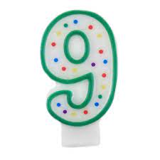 Number 9 Birthday Candle