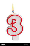 Number 3 Birthday Candle