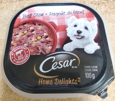 CESAR HOME DELIGHTS™ Wet Dog Food, Beef Stew [100g]
