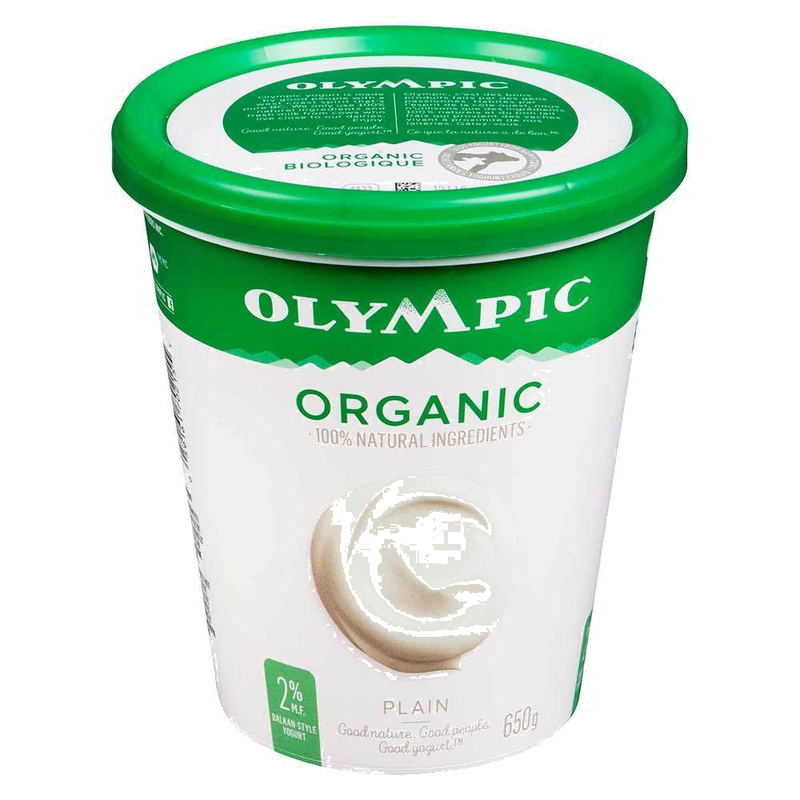Olympic 2% M.F. Plain Organic Yogurt, 650 g