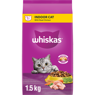 Whiskas Indoor Cat Food Dry [1.5kg]
